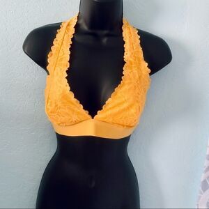 Victoria’s Secret Pink Mustard Lace Bralette Size Medium